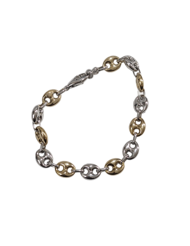 Bracciale catena Marinara in Argento dorato bianco e rosè