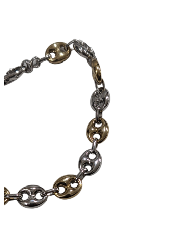 Bracciale catena Marinara in Argento dorato bianco e rosè