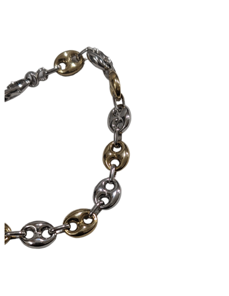 Bracciale catena Marinara in Argento dorato bianco e rosè