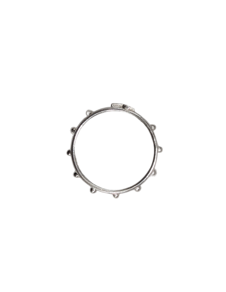 Anello Rosario in argento Preghiere Classiche