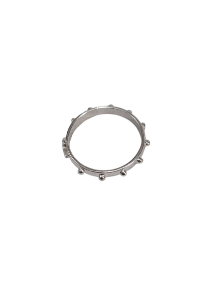 Anello Rosario in argento Preghiere Classiche