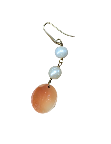 Orecchini Conchiglia e perle in Argento