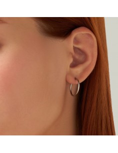 Orecchini Stroili Cerchi Toujours Oro Bianco 2