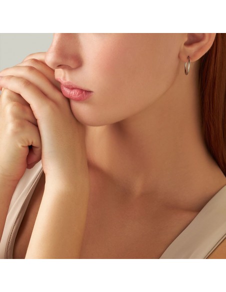 Orecchini Stroili Cerchi Toujours Oro Bianco