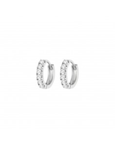 Orecchini Stroili Cerchi Oro Bianco Cubic Zirconia