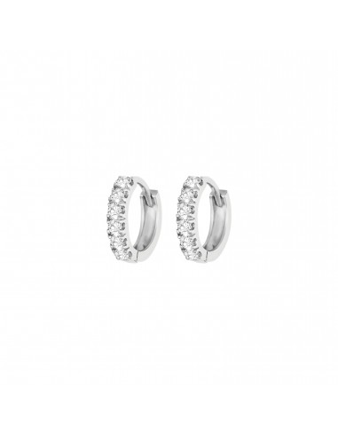 Orecchini Stroili Cerchi Oro Bianco Cubic Zirconia