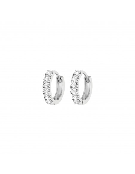 Orecchini Stroili Cerchi Oro Bianco Cubic Zirconia