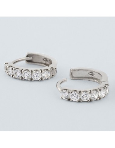 Orecchini Stroili Cerchi Oro Bianco Cubic Zirconia