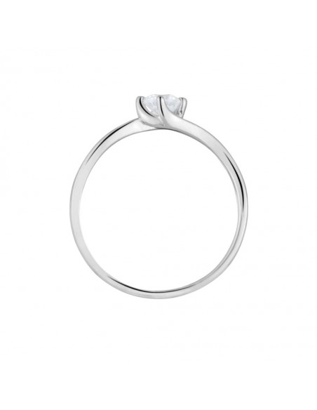 Anello Stroili Oro Bianco Solitario zircone