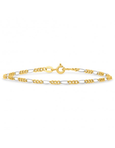 Bracciale Stroili Oro bianco e Giallo catena 3&1