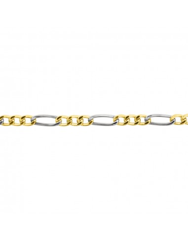 Bracciale Stroili Oro bianco e Giallo catena 3&1