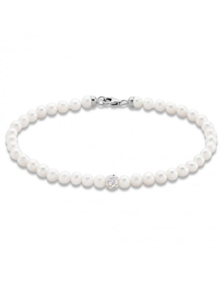 Bracciale Stroili Perle e cristalli in oro Bianco