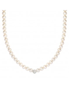 Collana Stroili Perle e cristalli in oro Bianco