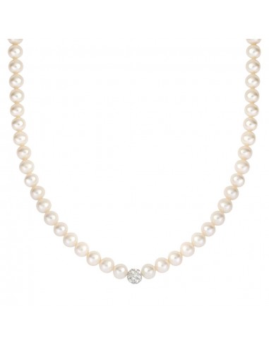 Collana Stroili Perle e cristalli in oro Bianco