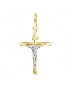 Pendente Stroili Croce Oro giallo e Bianco