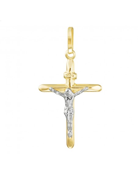 Pendente Stroili Croce Oro giallo e Bianco