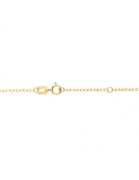 Bracciale Oro Giallo charme Coccinella con cristalli Rosa