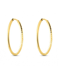 Orecchini Stroili Cerchi Oro Giallo incisi