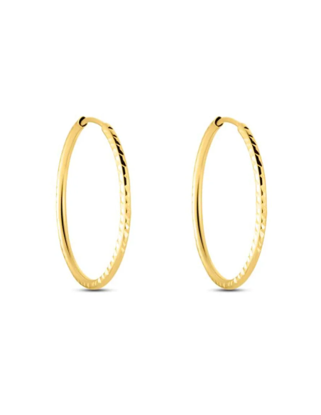 Orecchini Stroili Cerchi Oro Giallo incisi