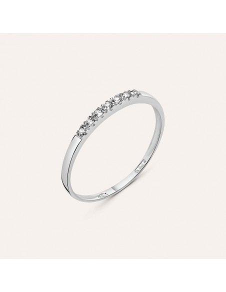 Anello Veretta Stroili in oro bianco e Cubic Zirconia