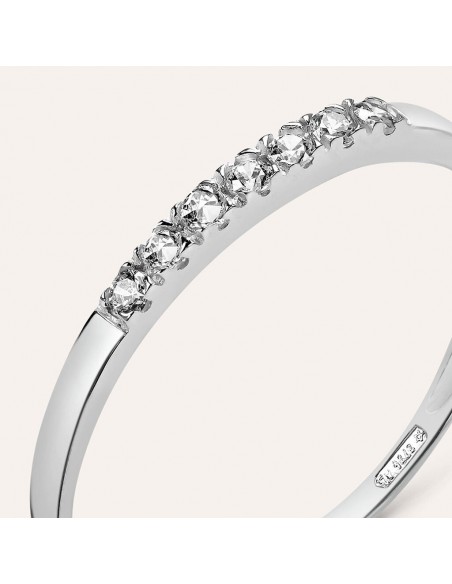 Anello Veretta Stroili in oro bianco e Cubic Zirconia