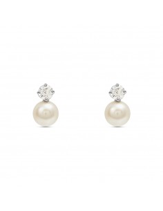 Orecchini Stroili Oro Bianco Perle D'Acqua Dolce Cubic Zirconia