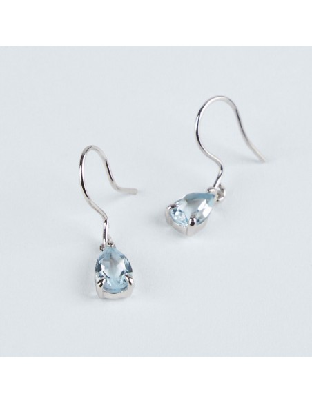 Orecchini Stroili Pendenti Oro Bianco Topazio