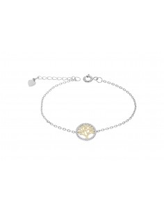 Bracciale Albero della vita dorato con Pietre Argento