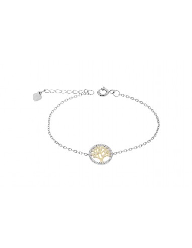Bracciale Albero della vita dorato con Pietre Argento