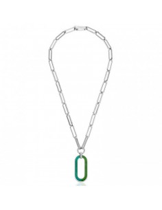 Collana con pendente smaltato verde