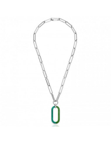 Collana con pendente smaltato verde