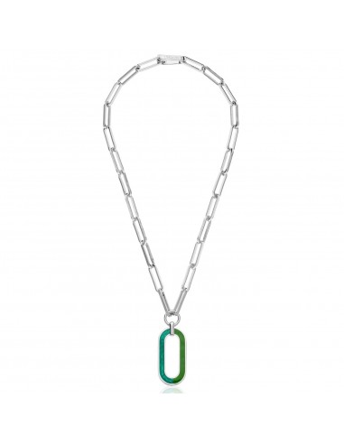 Collana con pendente smaltato verde