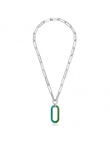 Collana con pendente smaltato verde