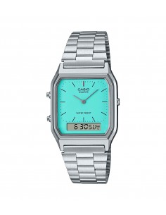 Orologio Casio Vintage AQ-230A-2A2MQYES - Design Analogico e Digitale  quadrante Azzurro Acqua