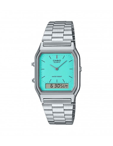 Orologio Casio Vintage AQ-230A-2A2MQYES - Design Analogico e Digitale  quadrante Azzurro Acqua