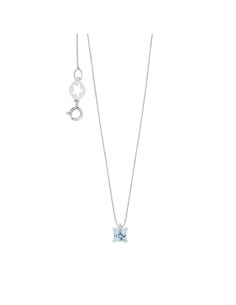 Collana in Oro con Acquamarina e Diamanti Comete