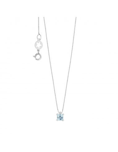 Collana in Oro con Acquamarina e Diamanti Comete