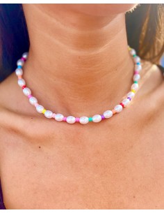 Collana Perle Multicolor regolabile