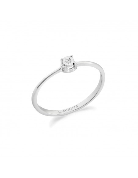 Anello Solitario Comete Diamante in Oro