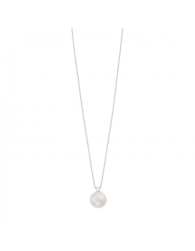 Collana Perla e Diamante in oro Comete