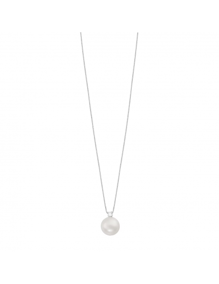 Collana Perla e Diamante in oro Comete