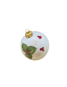 Pallina Albero in Porcellana di Capodimonte Dipinta a Mano – Addobbo Natalizio Perfetto per Regalo di Natale