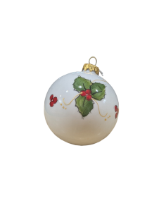 Pallina Albero in Porcellana di Capodimonte Dipinta a Mano – Addobbo Natalizio Perfetto per Regalo di Natale 2