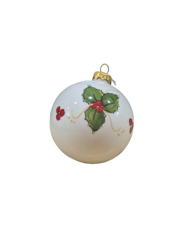 Pallina Albero in Porcellana di Capodimonte Dipinta a Mano – Addobbo Natalizio Perfetto per Regalo di Natale