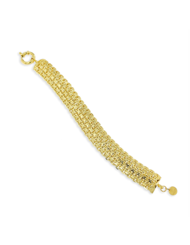 Bracciale maglia rigida Bombata dorato