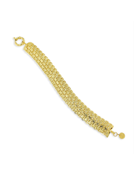 Bracciale maglia rigida Bombata dorato