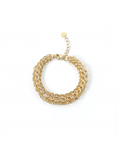 Bracciale Maglia anellata scalare dorato