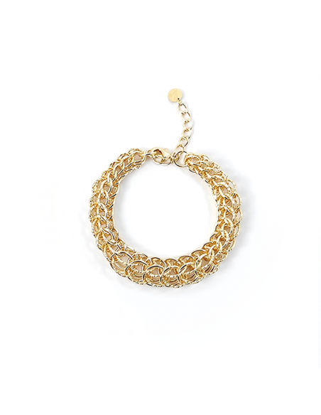 Bracciale Maglia anellata scalare dorato