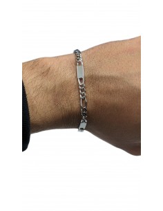 Bracciale catena e piastre in Argento 2