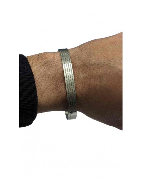 Bracciale Rigido Padre nostro In argento